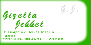 gizella jekkel business card